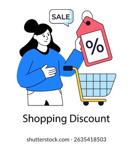 Premium download illustration of shopping discount