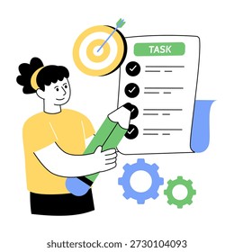 Premium download illustration of task list