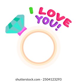 Premium download sticker of diamond ring 

