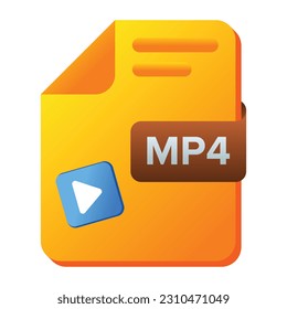 A premium download vector of mp4 file format 