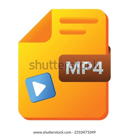 A premium download vector of mp4 file format 