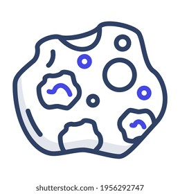 Un vector de descarga premium de la roca espacial 