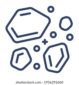 Un vector de descarga premium de rocas espaciales