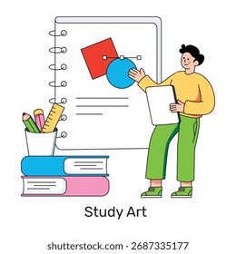 Um vetor de download premium da arte do estudo