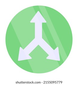 Un vector de descarga premium de flechas de triple dirección