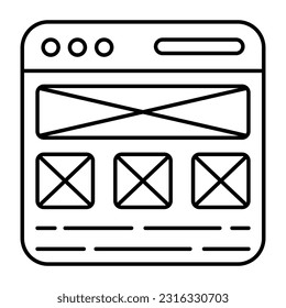        Ein Premium-Download-Vektor für Web-Wireframe 