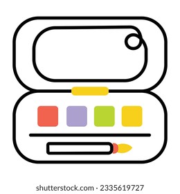 Premium drawing icon of eyeshadows 