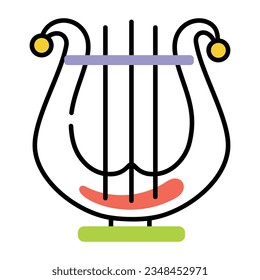 Premium drawing icon of lyre