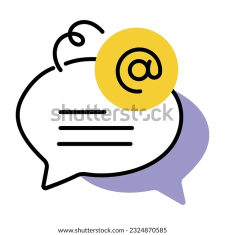Premium drawing icon of mention 