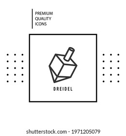 Premium Dreidel icon. Outline dreidel vector icon for web design isolated on white background