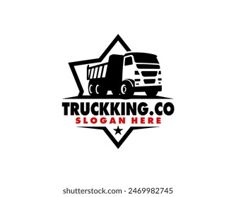 Premium Dump Truck Moving Truck Vector Silhouette Isolated