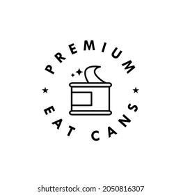Premium eat cans logo design template