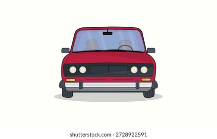 Diseño de Vector de vista frontal de coche editable de Premium.
