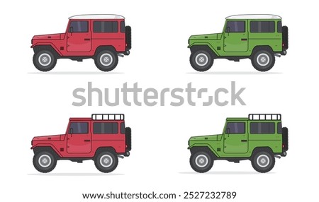 Premium editable jeeps vector illustration for use.