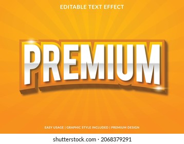 premium editable text effect with abstract and premium style use for business logo and brand