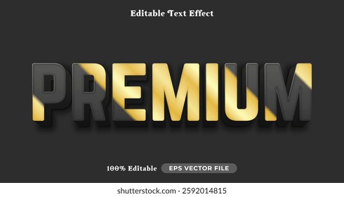 premium editable text effect, text style