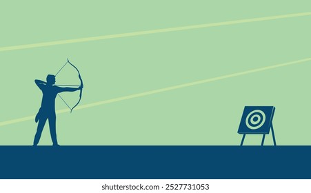 Premium editable vector file of archery sport scene best for your digital design and print mockup	