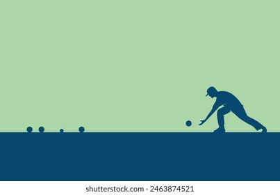 Premium editable vector file of bocce player graphic best for your team tournament identity mockup