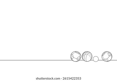 Premium editable vector file of bocce balls line graphic best for your team tournament identity mockup