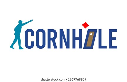 Beste bearbeitbare Vektorgrafik-Datei mit dem Logo des Cornhole für Ihr Design-Mock	