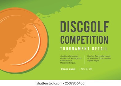 Premium editable vector file of diskgolf with grass in the background best for your digital design and print mockup