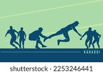 Premium editable vector file of kabaddi players in a game moment best for your digital and print mockup