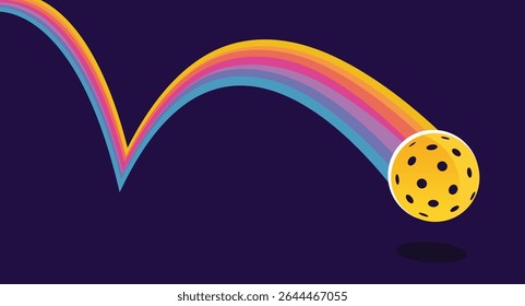Premium editable vector file of pickleball ball and graphic motion symbol best for your digital and print mockup