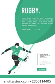 Premium editable vector file of rugby player poster graphic best for your print and digital mockup	