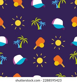 Premium editable vector file of seamless pickleball pattern best for your digital pattern design and print mockup	