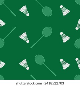 Premium editable vector file of seamless sport badminton pattern best for your digital pattern design and print mockup