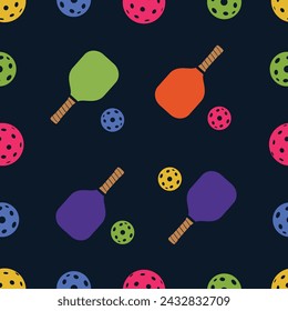 Premium editable vector file of seamless pickleball pattern best for your digital pattern design and print mockup