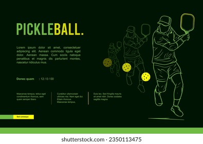 Premium editable vector pickleball background design for any media	