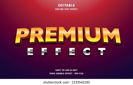 premium effect editable text effect with modern and simple style, usable for logo or campaign title