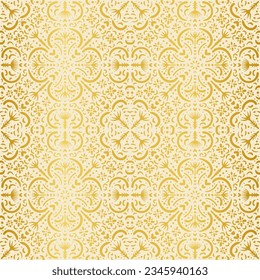 Premium elegant gold beige white folklore floral mandala