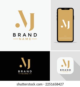 Premium and elegant initial MJ logotype concept