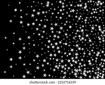 Premium Elegant New Year Christmas Celebration Vector Background. Gold, Silver VIP Flying Stars Confetti. Sparkling Winter Bokeh. Rich Gold, Silver Glitter, Sparkles, Gradient Stars Confetti.