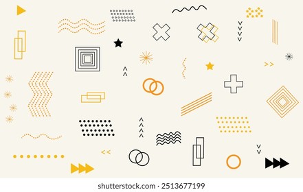 Ilustración vectorial de iconos de conjunto de colecciones de elementos de Premium.