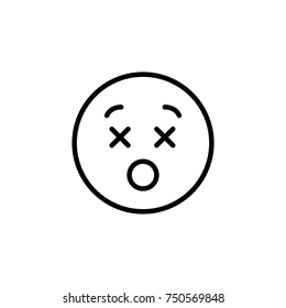Premium emoji icon or logo in line style. High quality sign and symbol on a white background. Vector outline pictogram for infographic, web design and app development.