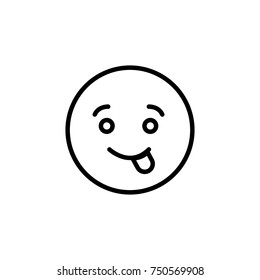 Premium emoji icon or logo in line style. High quality sign and symbol on a white background. Vector outline pictogram for infographic, web design and app development.