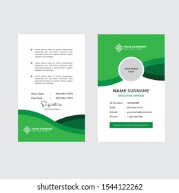 Premium Employee ID Card Template Vector
