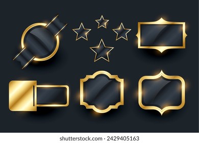 premium empty badges or label element symbol in collection vector