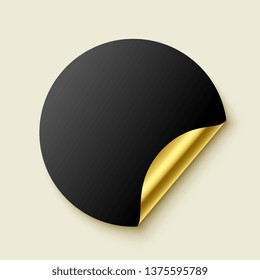 premium empty golden realistic sticker