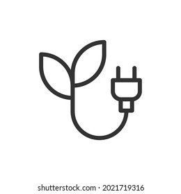 Premium energy line icon for app, web and UI. Vector stroke sign isolated on a white background. Outline icon of energy in trendy style.