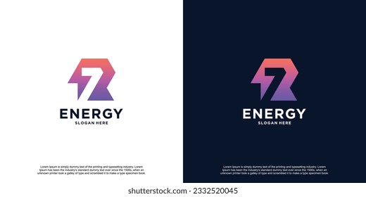 Premium Energy Thunder Initial Logo Design