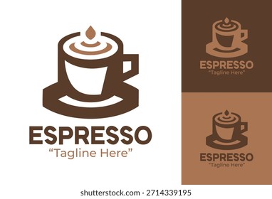 Ein Premium-Espresso-Bar-Logo für High-End-Coffeeshops und Spezial-Kaffee-Branding.