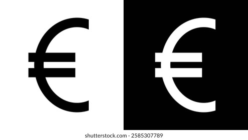 premium Euro currency icon, designed for financial, banking, and e-commerce projects.