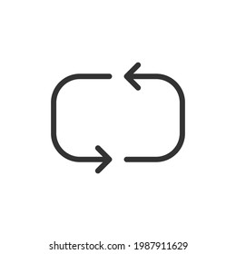 Premium exchange line icon for app, web and UI. Vector stroke sign isolated on a white background. Outline icon of exchange in trendy style.