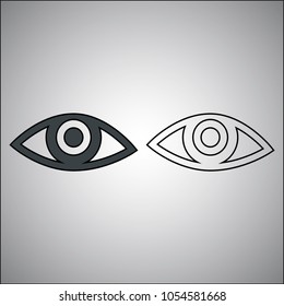 premium eye fill and outline vector icon
