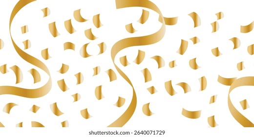 Premium Falling Confetti Vector Background Designed to Bring Sophistication and Festivity Together. Opulent Glittering Design for New Year’s Eve Celebrations and Brochure Templates"