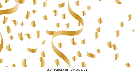 Premium Falling Confetti Vector Background Designed to Bring Sophistication and Festivity Together. Opulent Glittering Design for New Year’s Eve Celebrations and Brochure Templates"